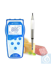 PH8500-SS Portable pH Meter Kit for Food Samples, with Data Management The...